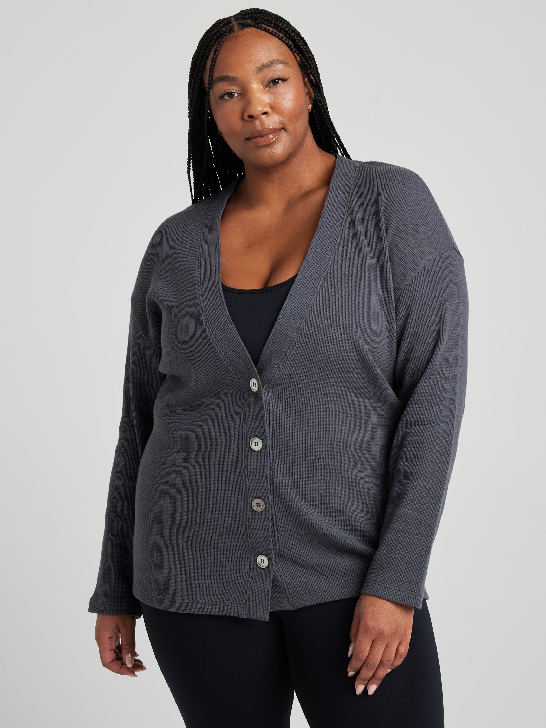 Charcoal cardigan women's best sale