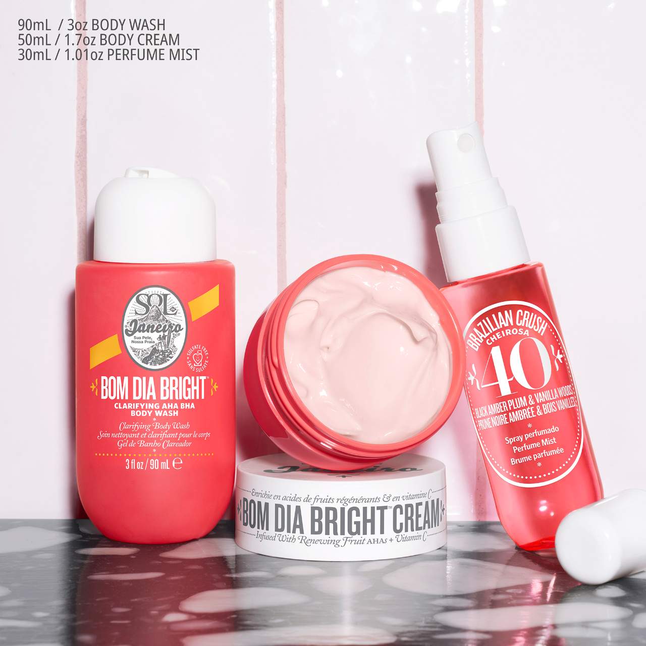 Bom online Dia Bright Body Cream & AHA Body Scrub