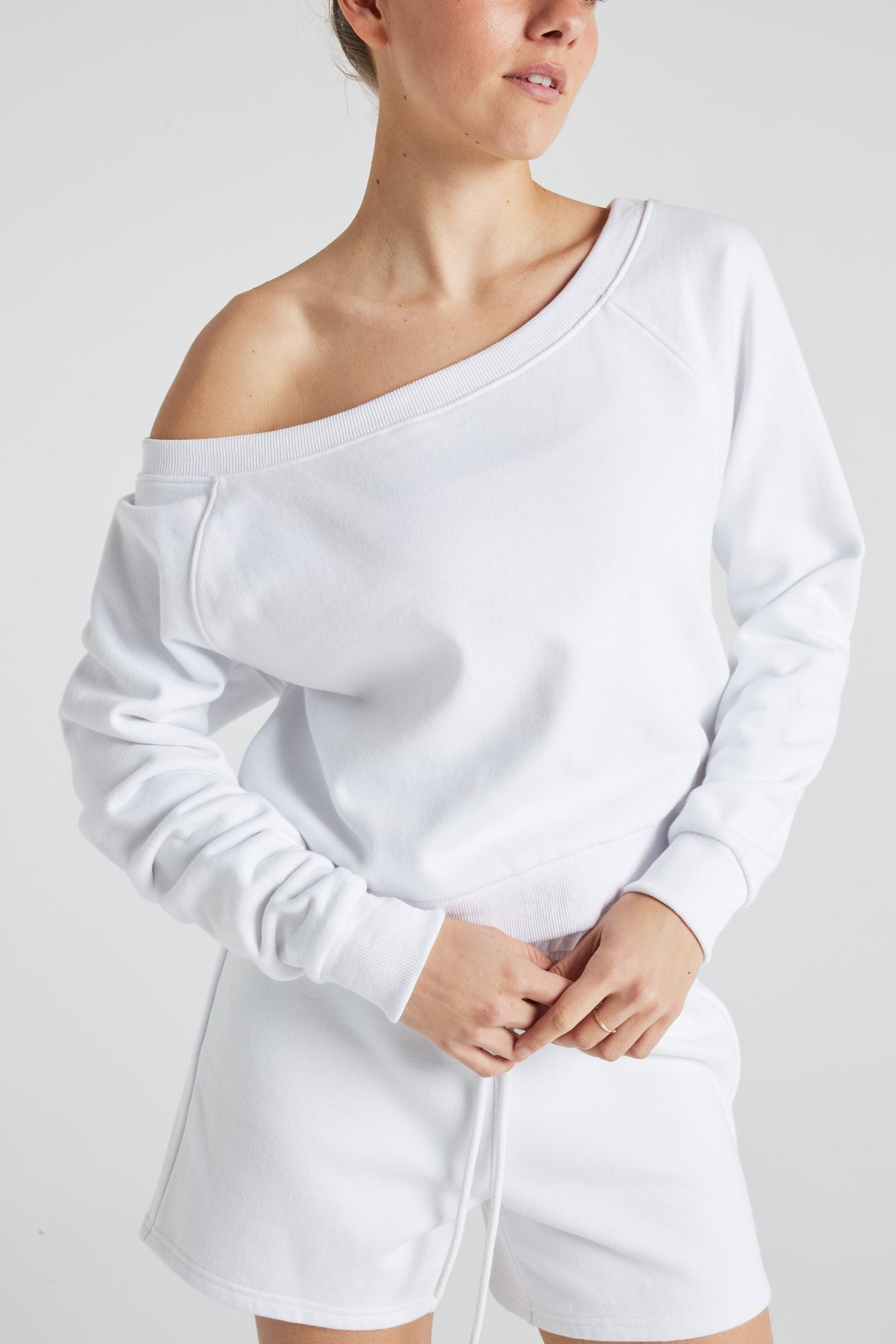 Electric Fleece Off Shoulder Sweatshirt | Women's Health Shop