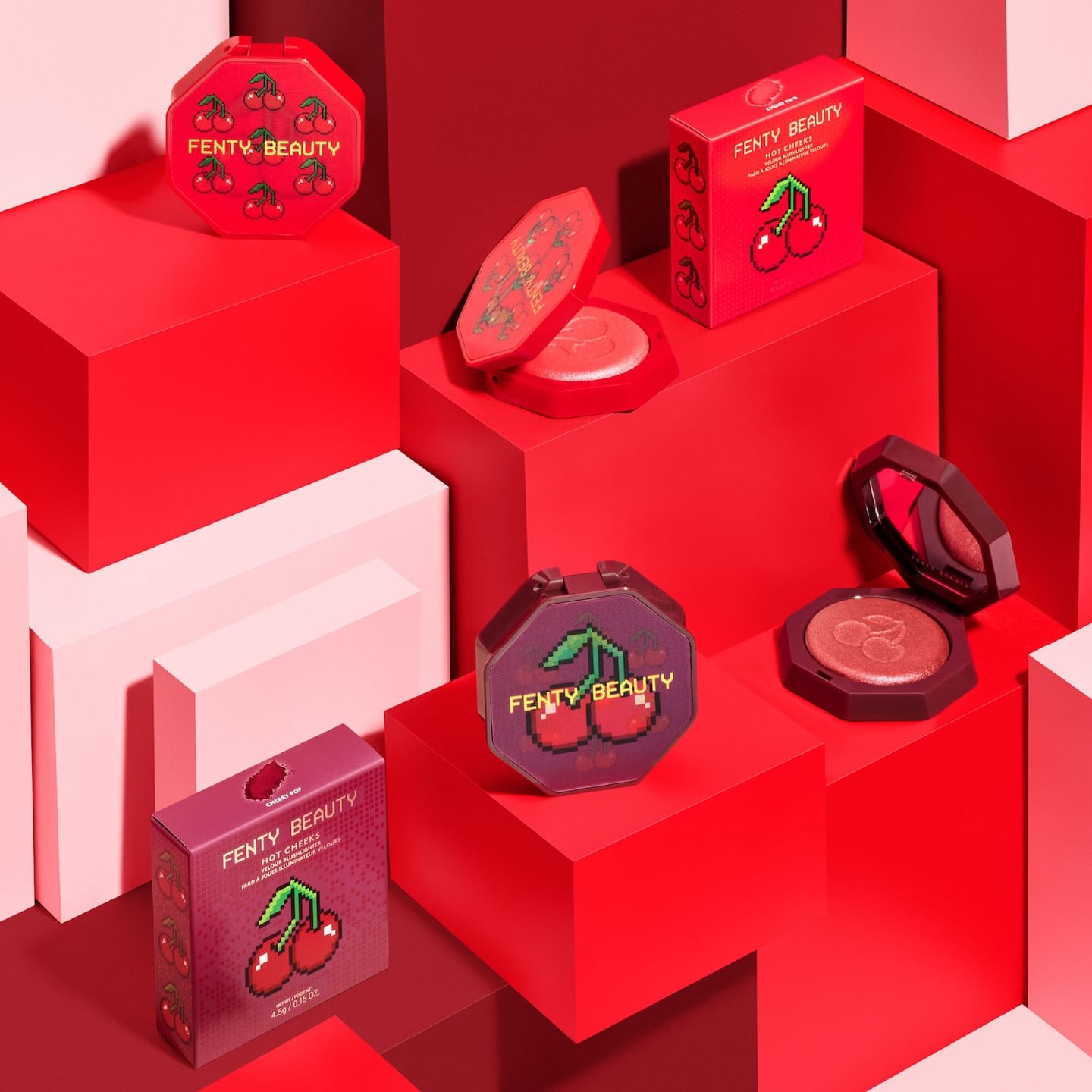 FENTY BEAUTY HOT CHEEKS パウダーチーク 赤 限定版 Hot Cheeks Velour Blushlighter | Women's Health Shop